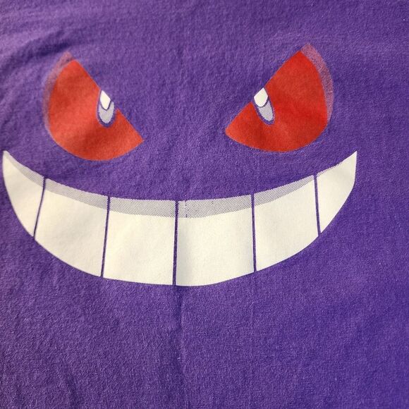 Hanes Pokemon Gengar Purple Tshirt With Graphics Size Large - Picture 2 of 5